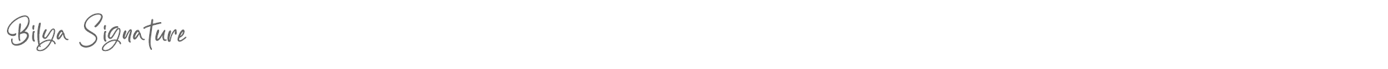 Sample characters Bilya Signature Font